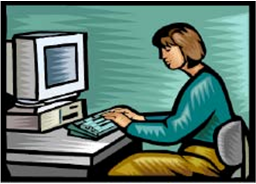 Image of woman at a computer